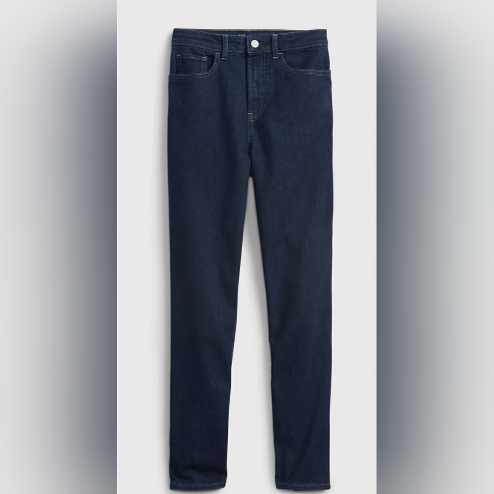 Gap Teen Sky High Rise Dark Blue Skinny Ankle Girl Jeans With Washwell Size 20